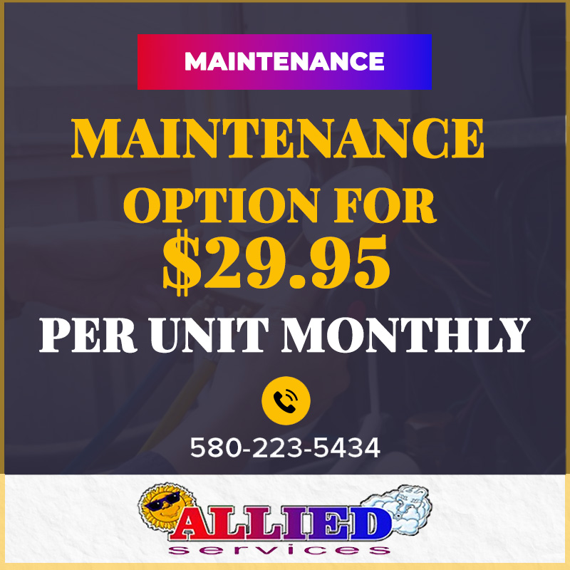 Maintenance Option for $29.95 per unit monthly